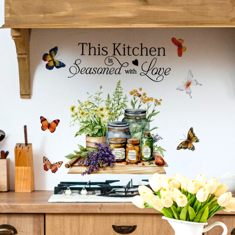 Home Cooking Quotes - Autocollants muraux décoratifs pour la cuisine