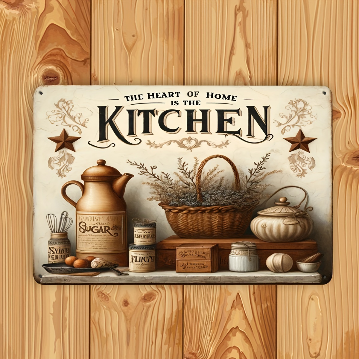 Home Cooking Quotes - Décoration murale en métal avec citation
