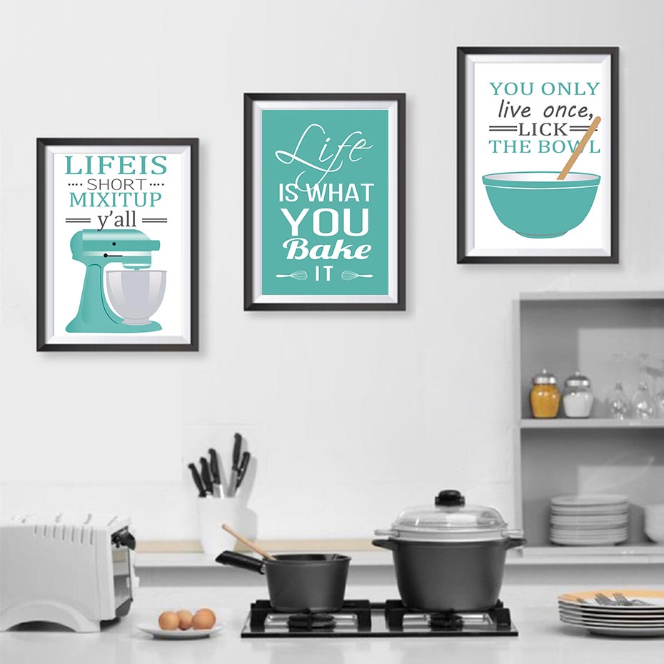 Home Cooking Quotes - Affiche de Style nordique, citation inspirante