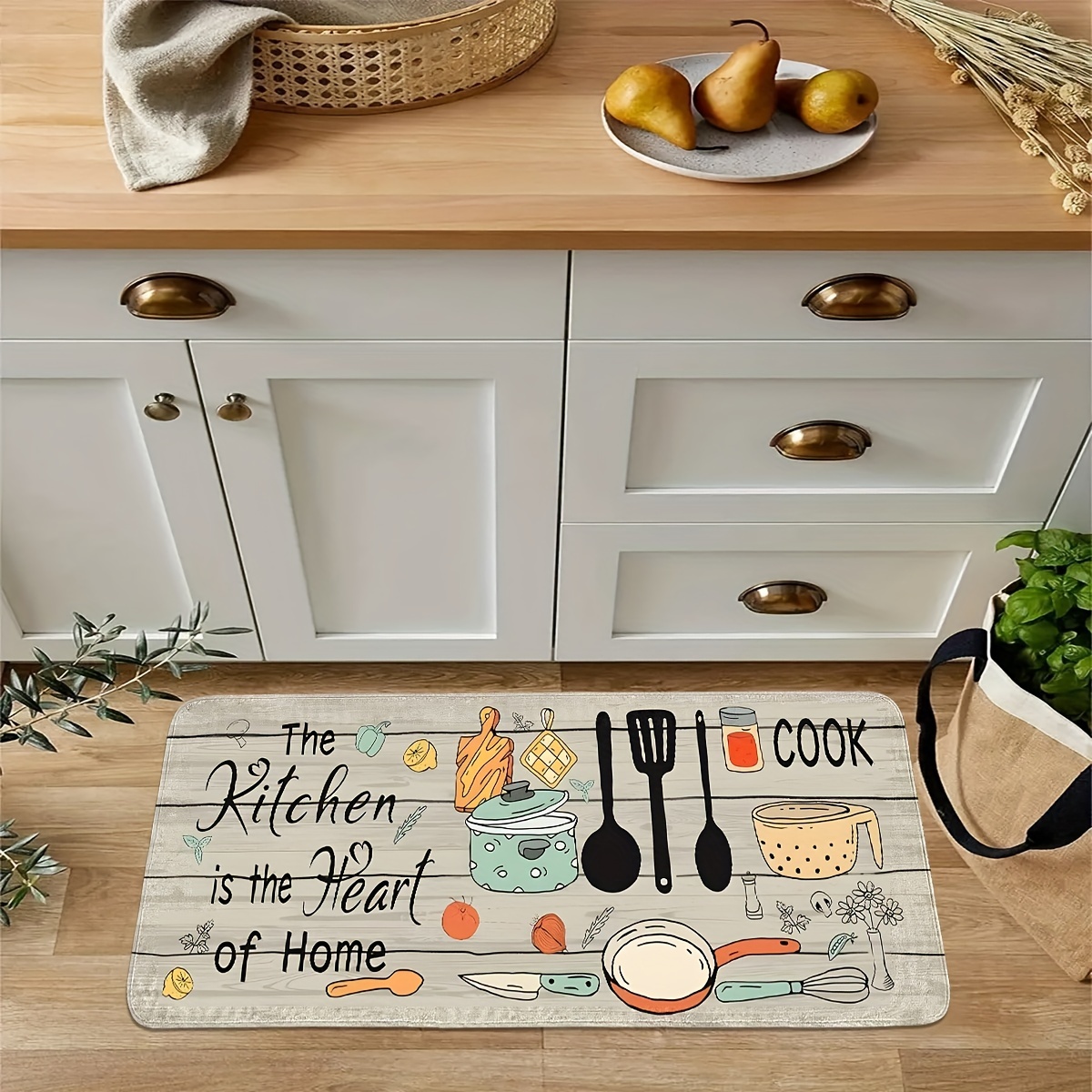 Tapis de cuisine imprimé avec  - Home Cooking Quotes avis et prix