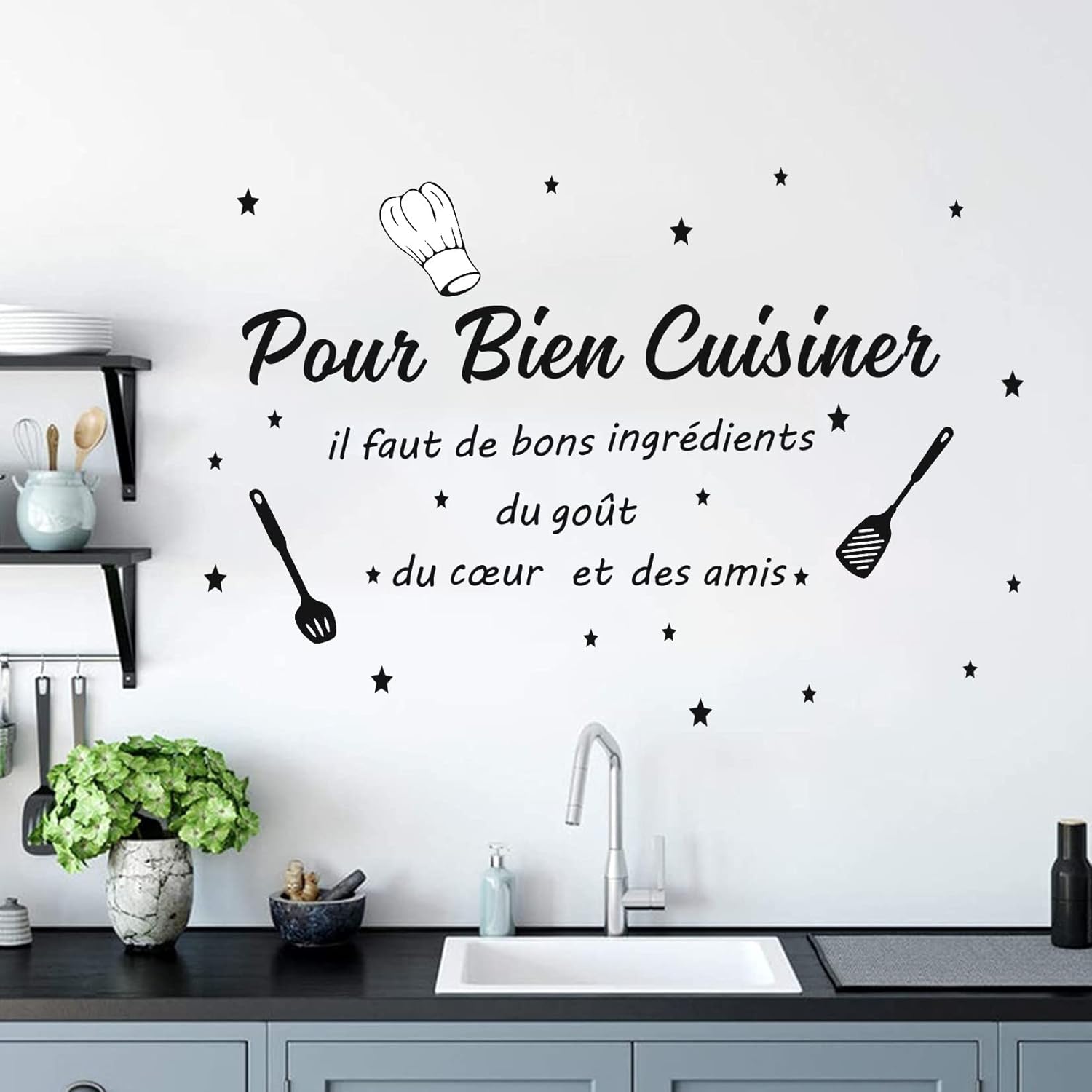 Autocollant mural avec citatio - Home Cooking Meals avis et prix