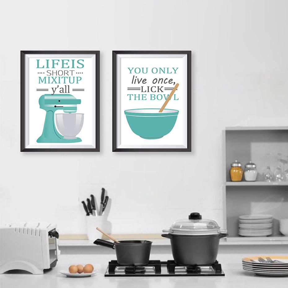 Affiche de Style nordique, cit - Home Cooking Quotes avis et prix